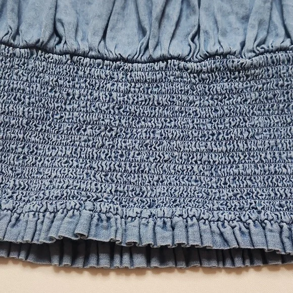Denim Peasant Top - Picture 5 of 9